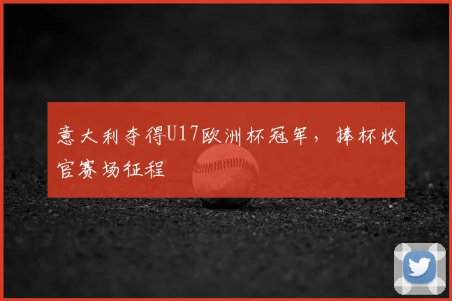意大利夺得U17欧洲杯冠军，捧杯收官赛场征程