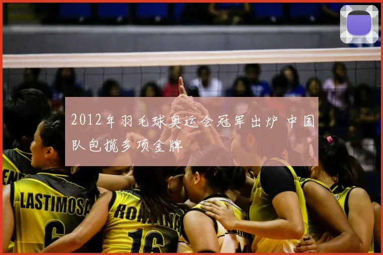 2012年羽毛球奥运会冠军出炉 中国队包揽多项金牌
